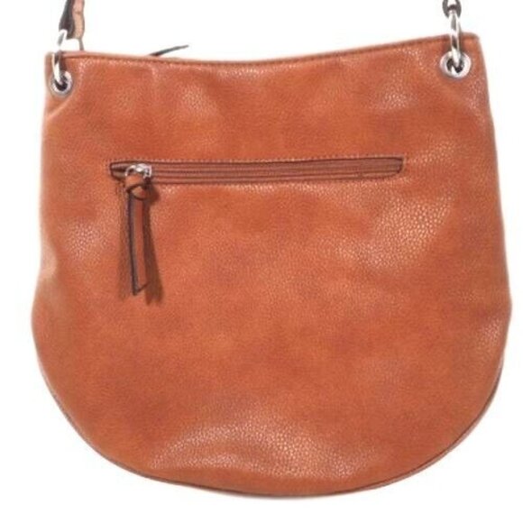 Franco Sarto Womens Purse Saddlebag Brown Cognac Shoulder Strap Handbag - Picture 6 of 9